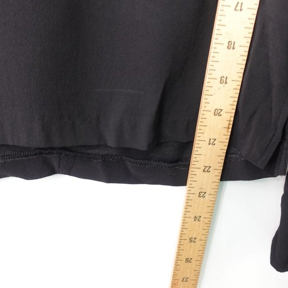 Zara Top Women Size XS V Neck Blouse Colorblock Contrast Grunge Black White Y2K - Picture 5 of 9